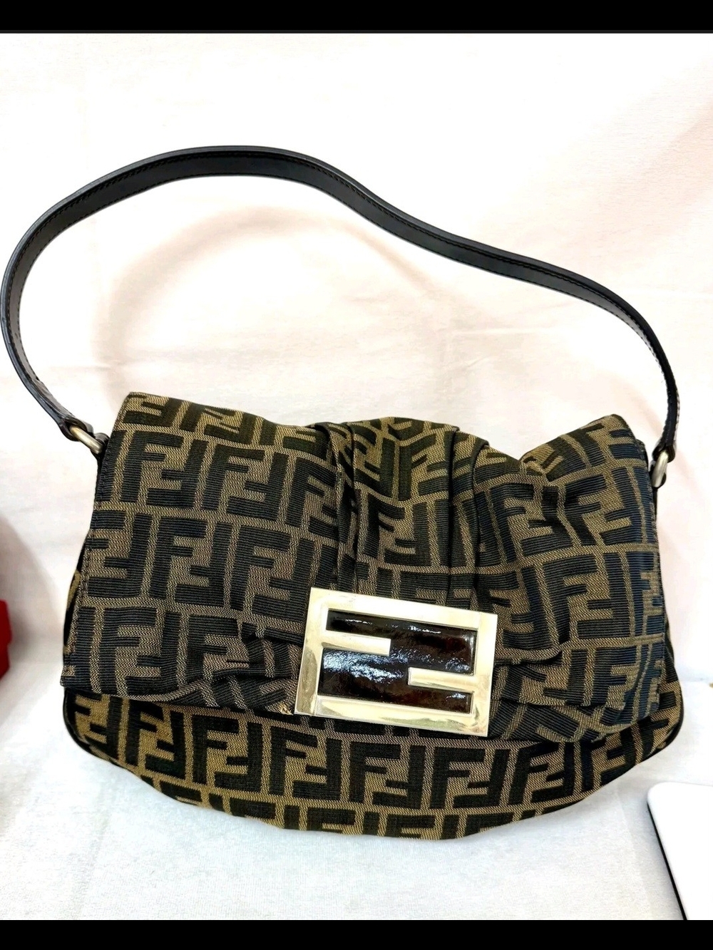 Fendi Zucca Print Brown Shoulder Bag